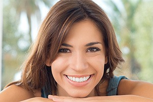woman with brown hair smiling